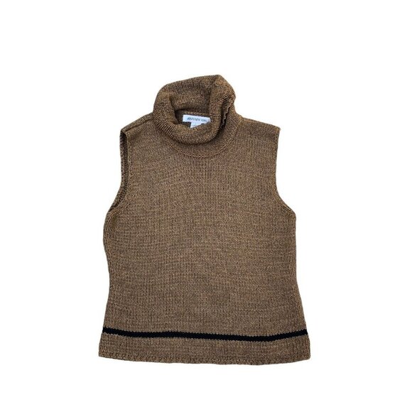 VTG JONES NEW YORK Knit Turtleneck Sweater Women's LG Acrylic Nylon Brown​​​ - Picture 1 of 7